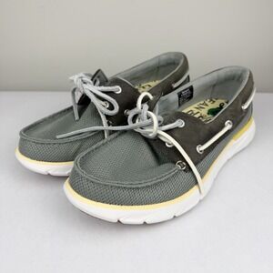 LL Bean Women's BRAND NEW Kennebec Boat Loafer Moc Shoe Size 8M Green Mesh 2 Eye